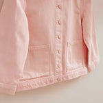 My Kids Personalised Pink Heart Denim Jacket 
