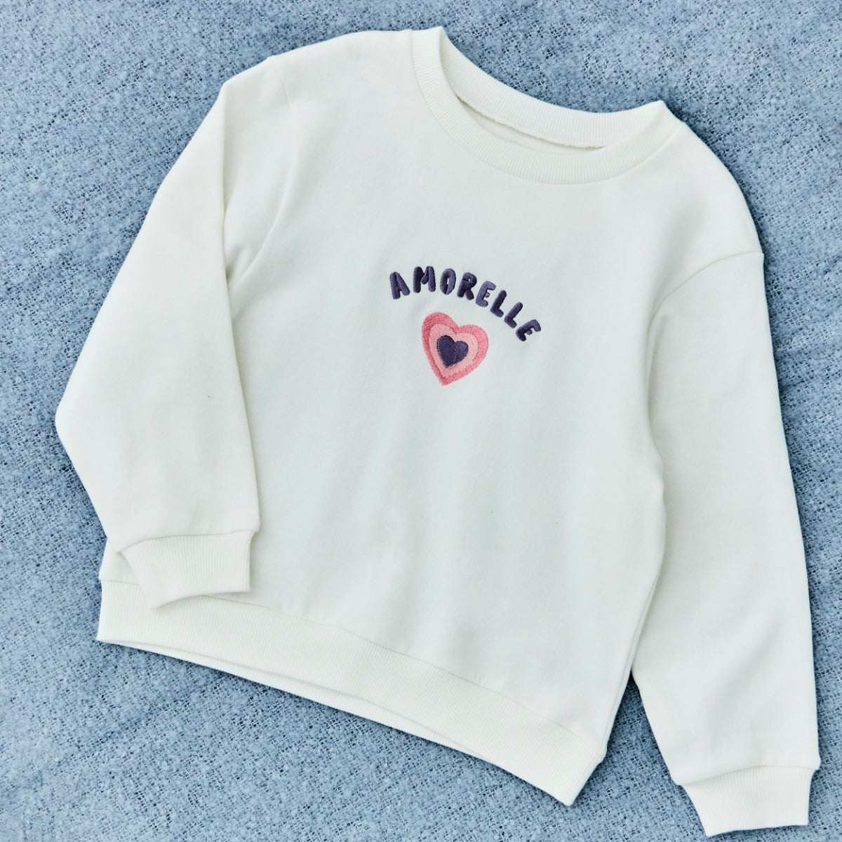 My Personalised Heart Ecru Sweatshirt