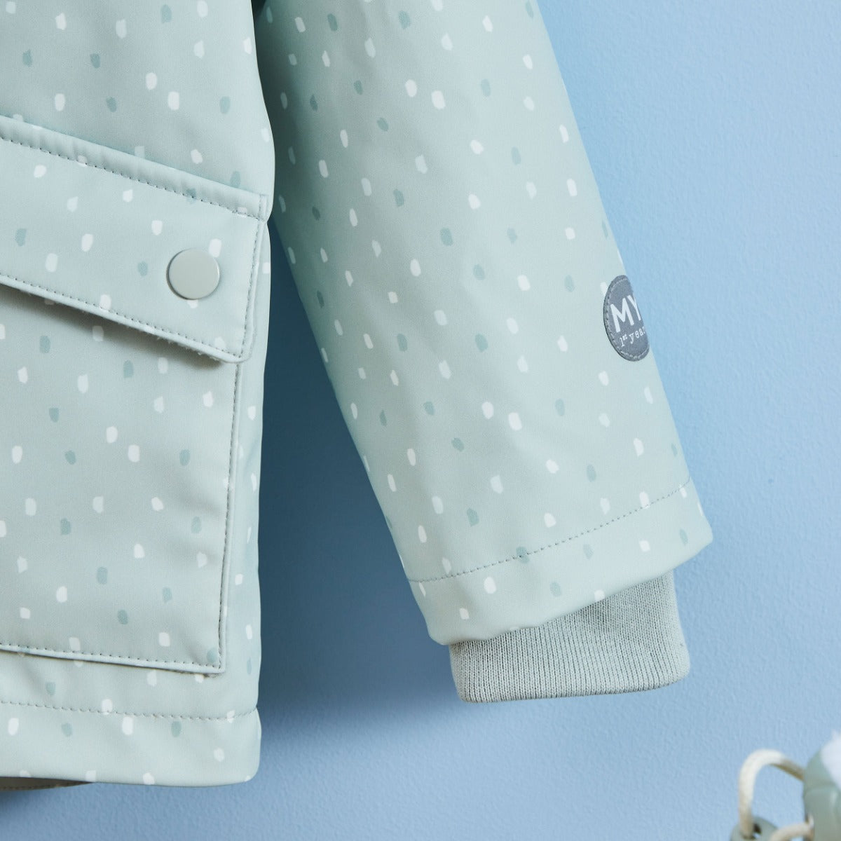 Personalised Sage Spot Rain Mac 