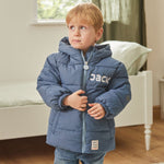 My Kids Personalised Blue Padded Jacket