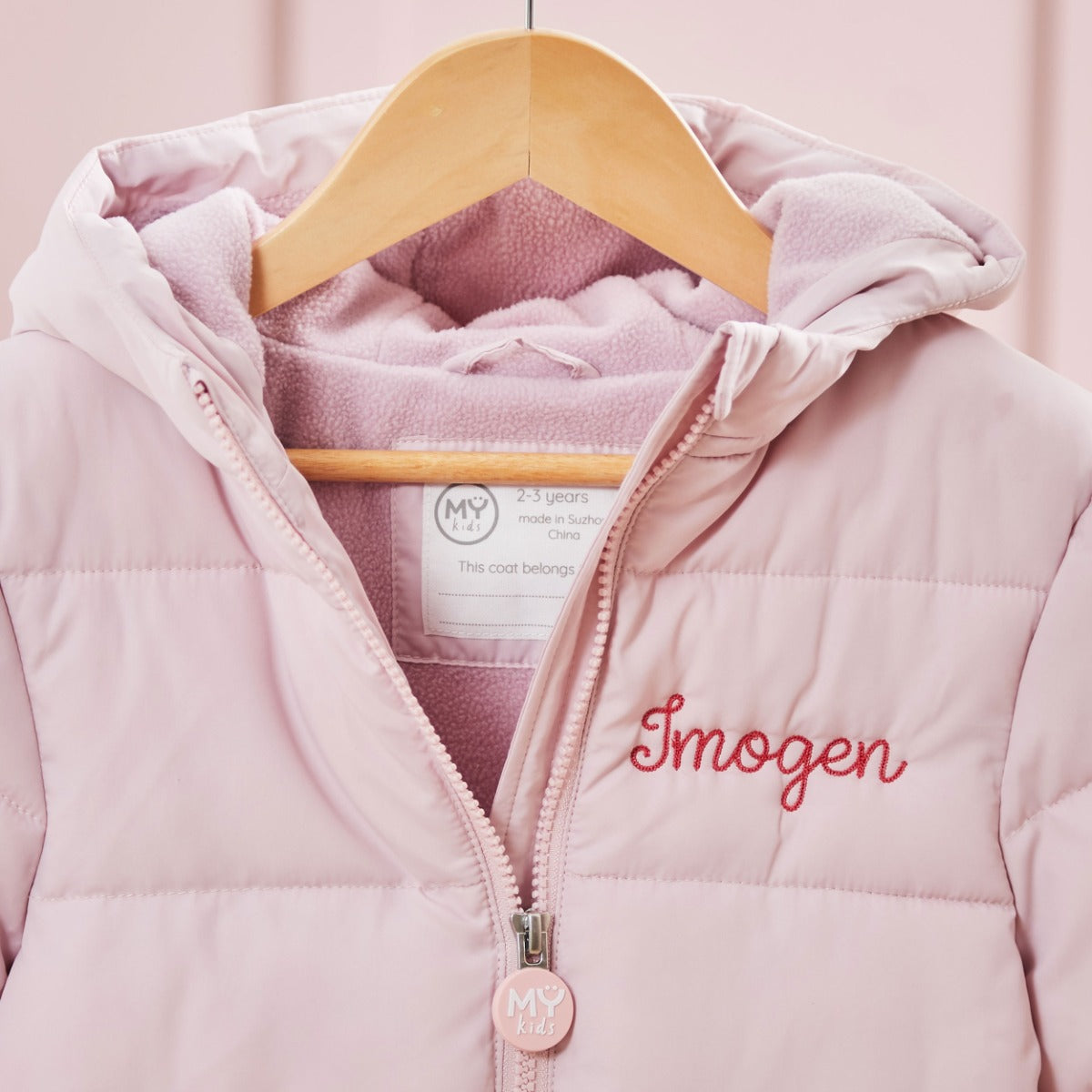 My Kids Personalised Pink Padded Jacket