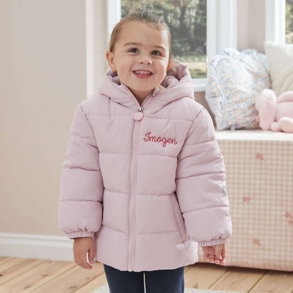 My Kids Personalised Pink Padded Jacket