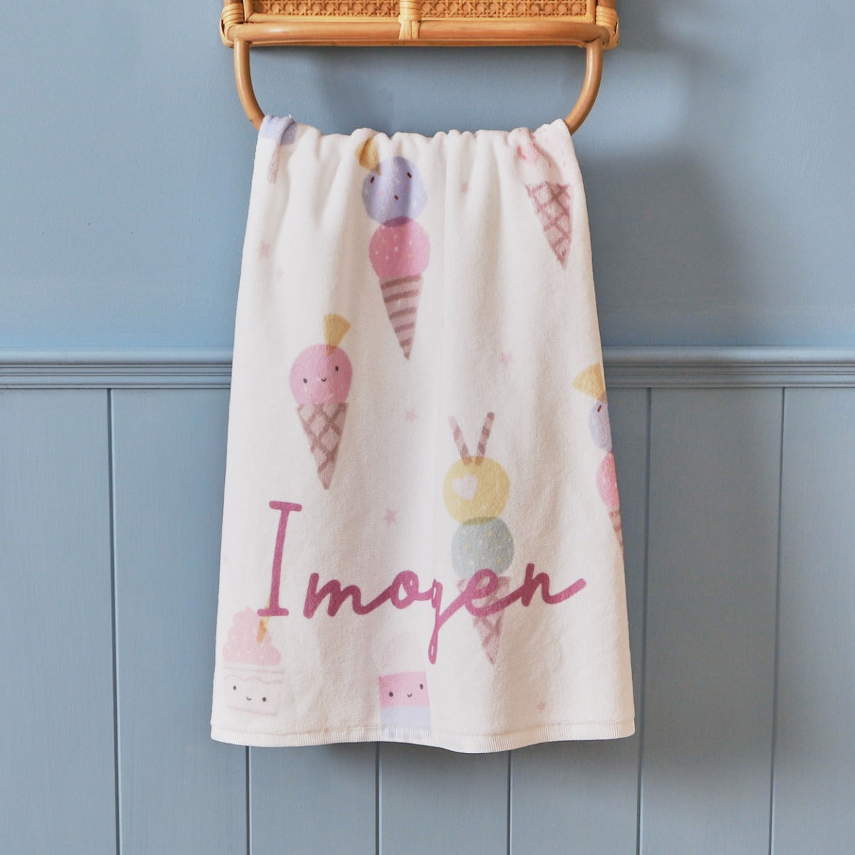 Personalised Ice Cream Beach Towel