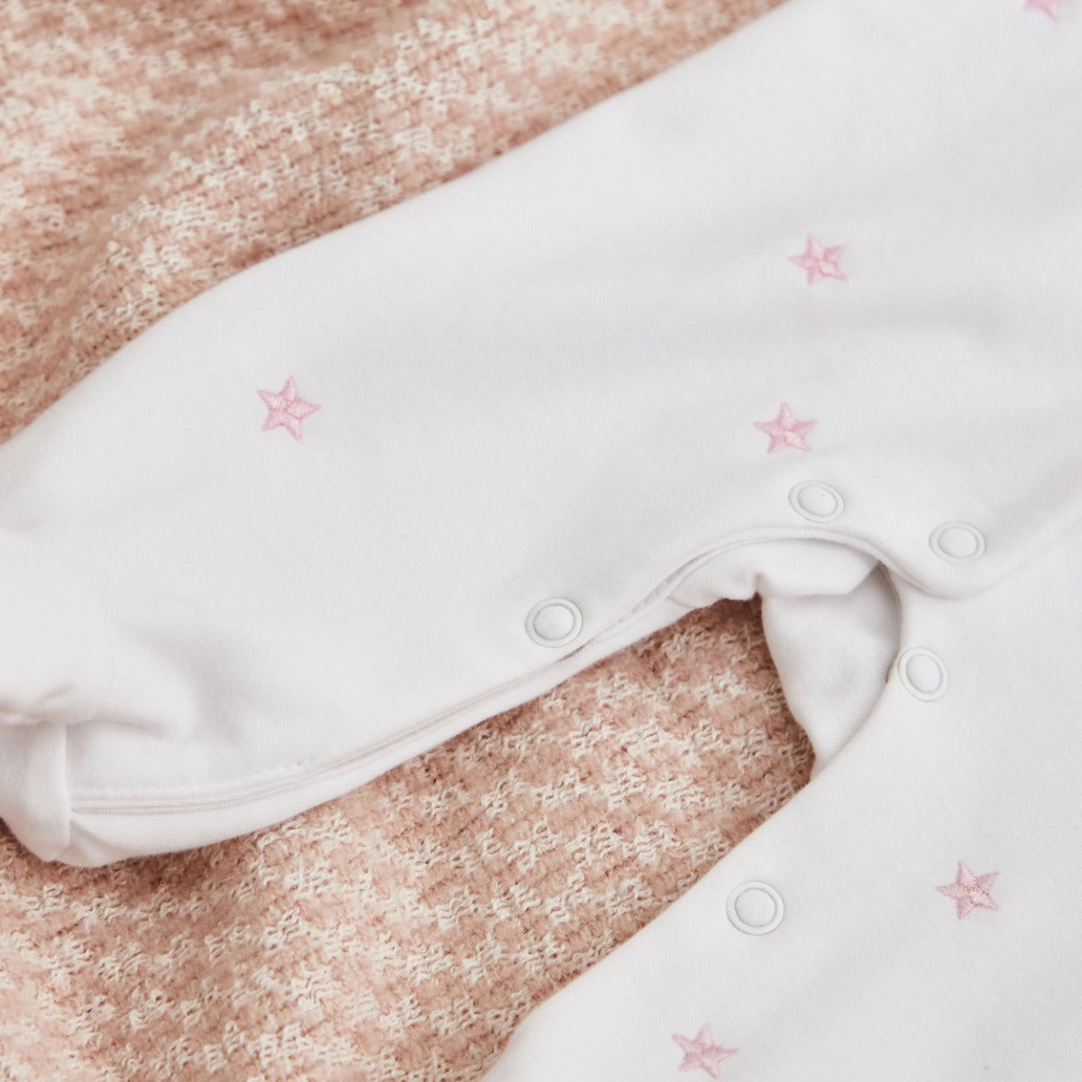 Personalised Born in 2026 Pink Star Design Sleepsuit