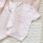 Personalised Born in 2026 Pink Bodysuit
