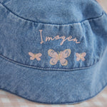 Personalised Garden Secrets Butterfly Denim Bucket Hat