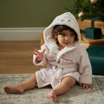Personalised Pink Penguin Fleece Robe