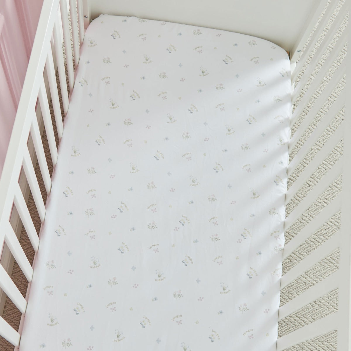 Personalised Garden Secrets Cot Sheet