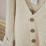 Personalised Born In 2026 Oatmeal Knitted Cardigan