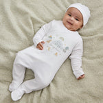 Personalised Born In 2026 Wrap Sleepsuit & Hat Set 