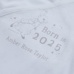 Personalised Born in 2025 Peter Rabbit™ Wrap Sleepsuit & Hat Set