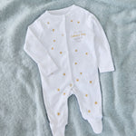 Personalised Our 1st Father’s Day Gold Star Sleepsuit