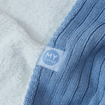 Personalised Fleece Lined Blanket in Blue