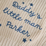 Personalised Daddy’s Little Man Oatmeal Cardigan