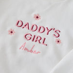 Personalised Daddy’s Girl Flower Ecru Sweatshirt