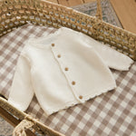 Personalised Tiny Blessing White Lightweight Cardigan