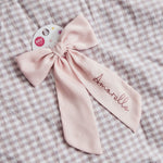My Kids Personalised Name Pink Hair Bow Clip