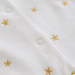 Personalised Christening Day Gold Star Sleepsuit