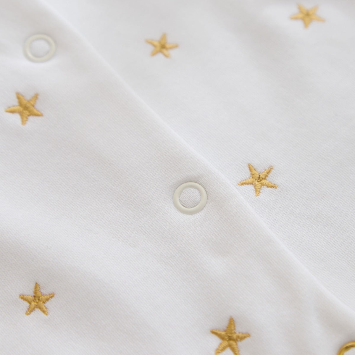 Personalised Christening Day Gold Star Sleepsuit