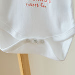 Personalised England Fan White Bodysuit