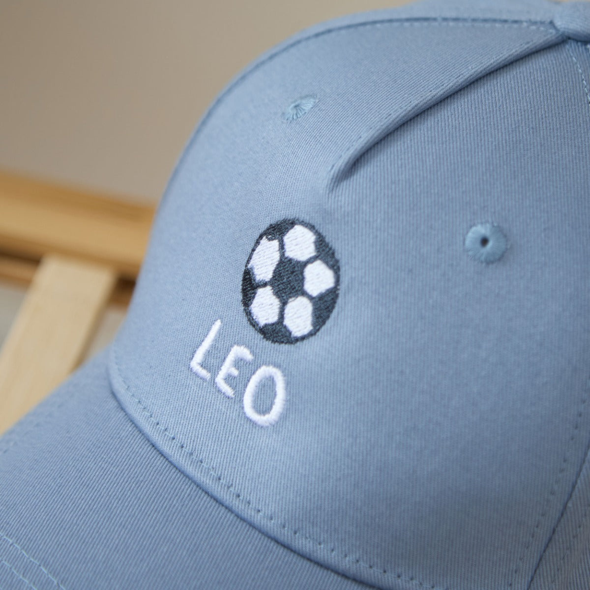 Personalised Football Blue Baseball Cap