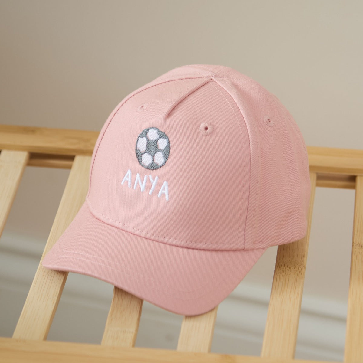 Personalised Football Pink Baseball Cap