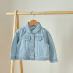 Personalised Yellow Floral Wreath Stonewash Denim Jacket