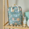 Personalised Green Safari Faces Cube Medium Backpack