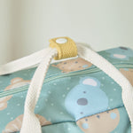 Personalised Green Safari Faces Cube Medium Backpack