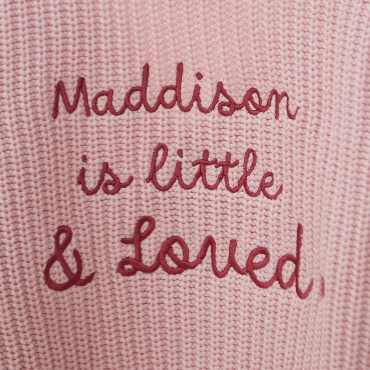 Personalised Little and Loved Pink Cardigan