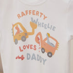 Personalised Valentines Digger White T-Shirt