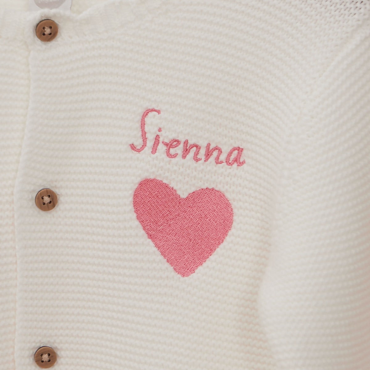 Personalised Little Love White Cardigan