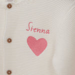 Personalised Little Love White Cardigan