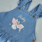 Personalised Flower Fairies™ Embroidered Denim Pinny Dress