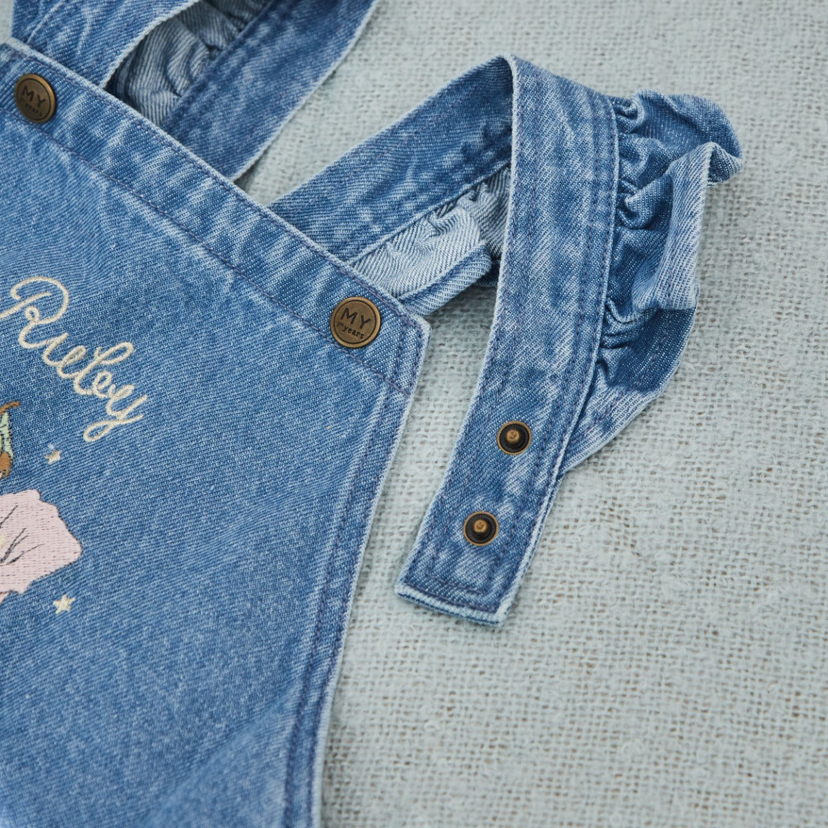 Personalised Flower Fairies™ Embroidered Denim Pinny Dress