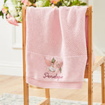 Personalised Flower Fairies™ Pink Knitted Shawl