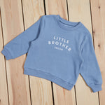 Personalised Little Brother Sweatshirt in Blue