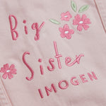 Personalised Big Sister Pink Denim Jacket 