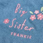 Personalised Big Sister Blue Denim Jacket 