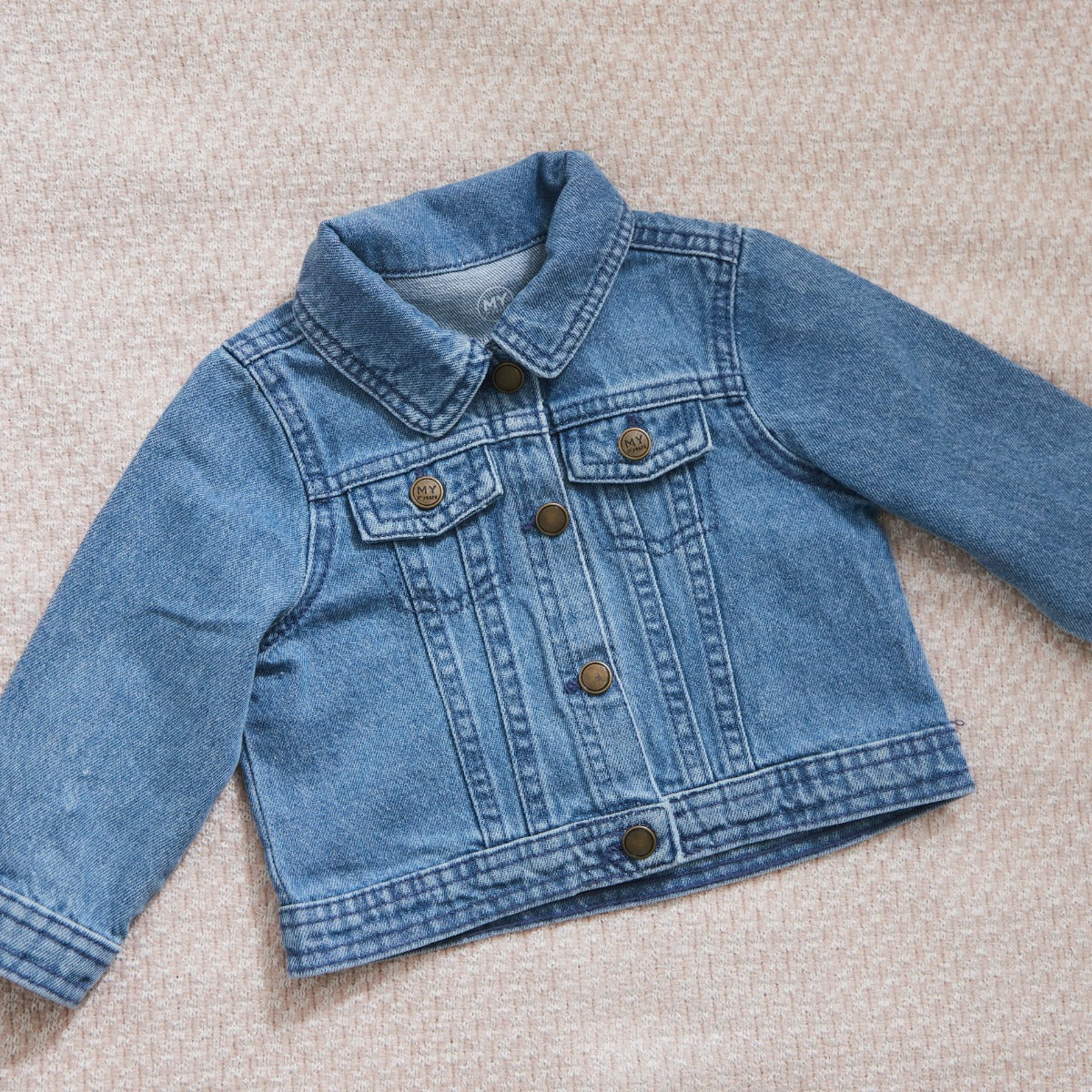 Personalised Little Sister Blue Denim Jacket