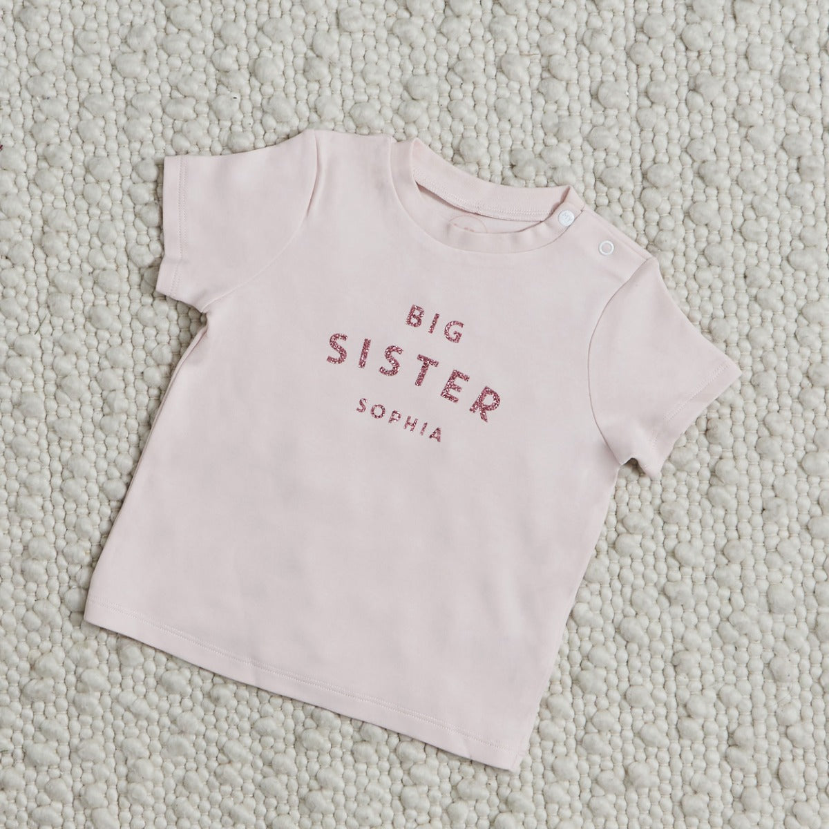 Personalised Big Sister Pink T-Shirt