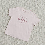 Personalised Little Sister Pink T-Shirt