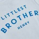 Personalised Littlest Brother Blue Bodysuit