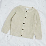 Personalised Christening Our Tiny Blessing Oatmeal Cardigan