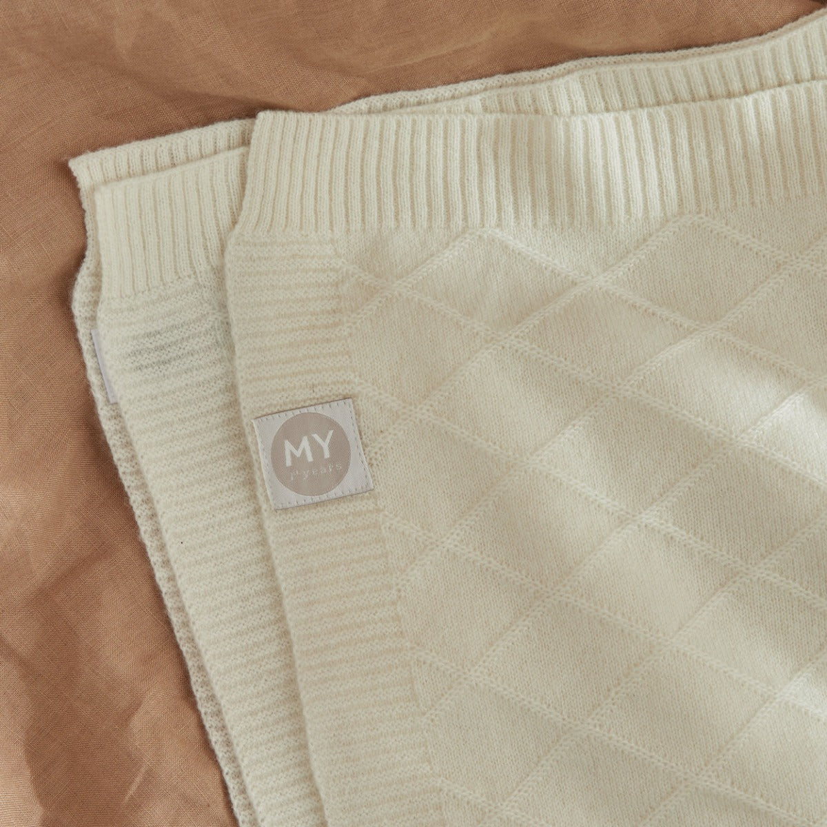 Personalised Ivory Cashmere Blanket