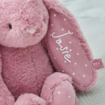 Personalised Raspberry Ripple Bunny Soft Toy