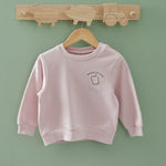 Personalised Duck Feeding Crew Pink Sweater