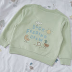 Personalised Duck Feeding Crew Sage Sweater