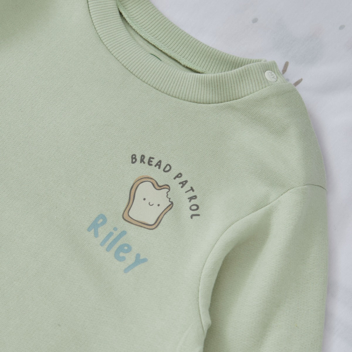 Personalised Duck Feeding Crew Sage Sweater