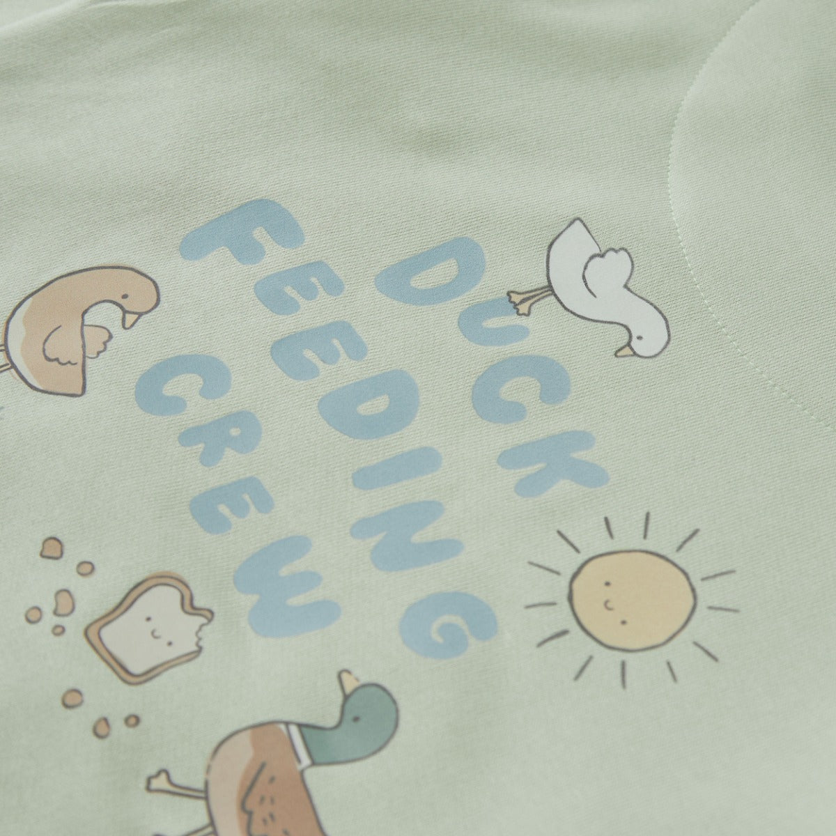 Personalised Duck Feeding Crew Sage Sweater